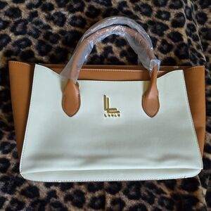 Beige and Tan Tote Bag